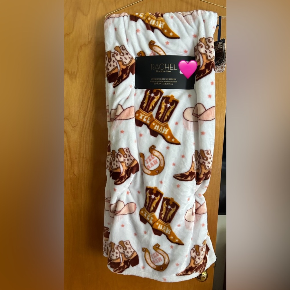 Rachel Roy Cowgirl Boots Throw blanket